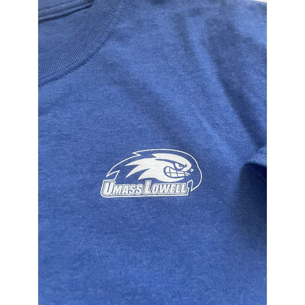 UMass Lowell River Hawks Mens Shirt‎ Size M Blue Port & Company Mens - Picture 2 of 5